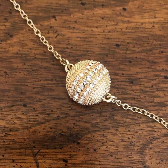 J.Crew | Pave Ball Station Necklace | 37” Adjustable - Picture 3 of 6